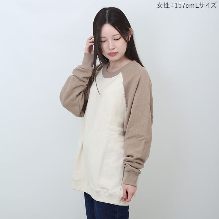 JEMORGAN 柔編み裏毛クレリックラグランスウェットクルー[品番