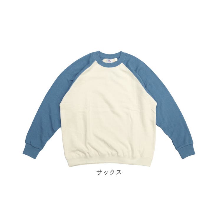 JEMORGAN 柔編み裏毛クレリックラグランスウェットクルー[品番