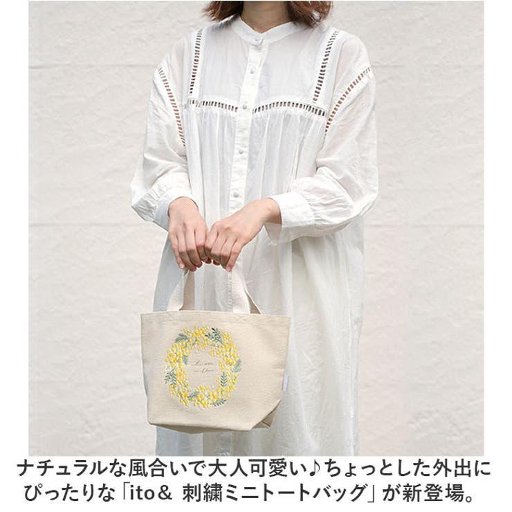 ito 刺繍ミニトートバッグ[品番：BCYW0026438]｜BACKYARD FAMILY