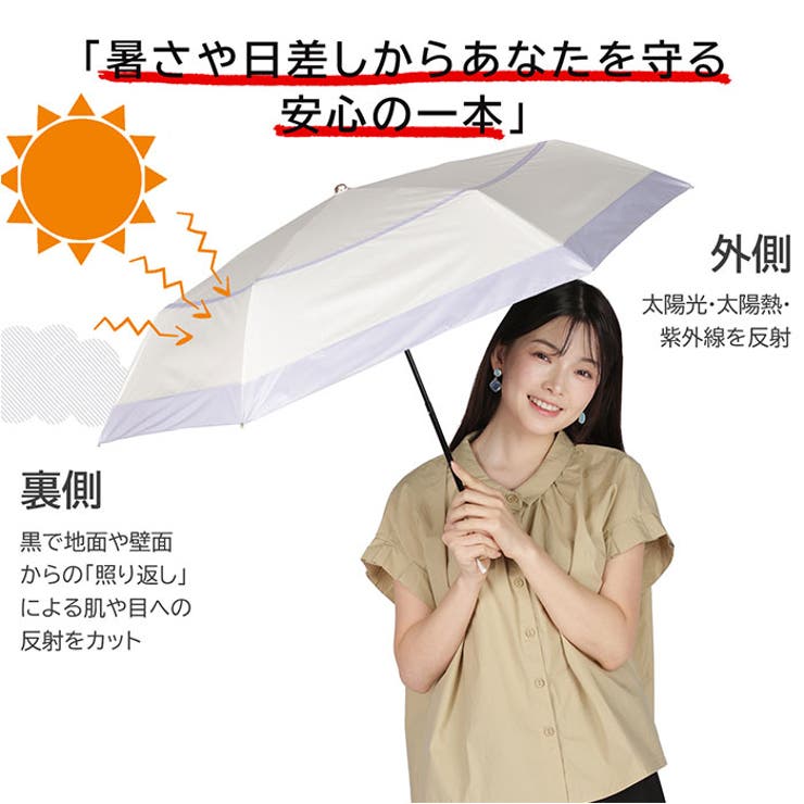 手動折りたたみ日傘 晴雨兼用 3段式完全遮光 50cm | BACKYARD FAMILY | 詳細画像11 