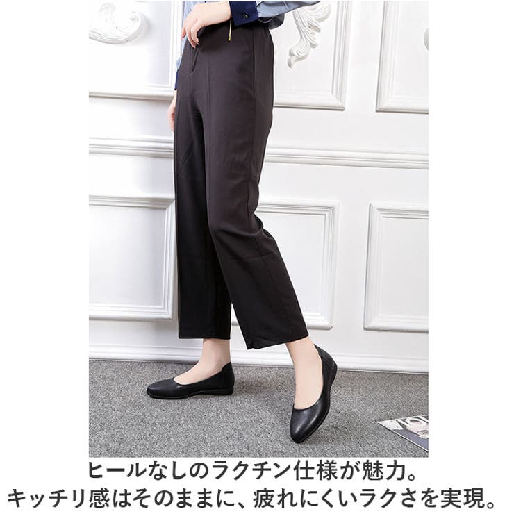 パンプス 黒 レディース ローヒール pmy8801[品番：BCYW0027917