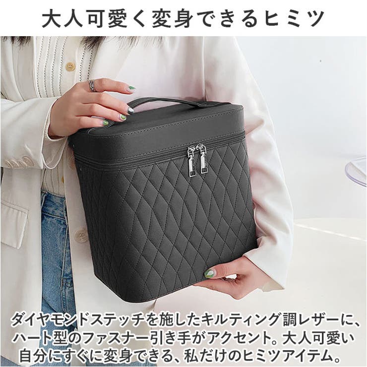 メイクボックス コスメ収納 大容量 ミラー付き zxmb2417[品番
