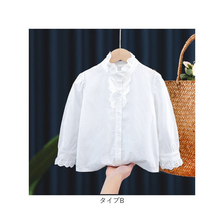 キッズブラウス レース 長袖シャツ yskid5533 | BACKYARD FAMILY | 詳細画像12 
