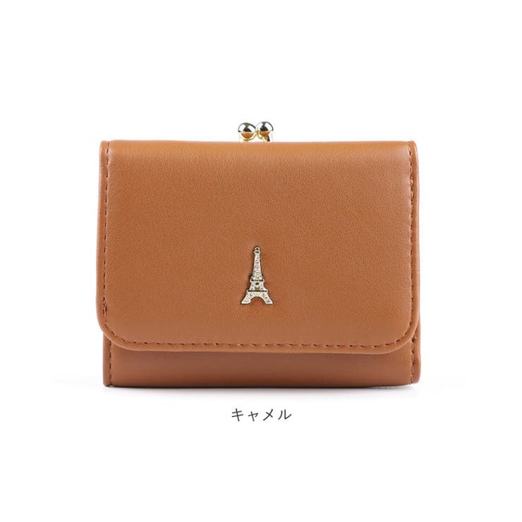 LIZDAYS エッフェル塔モチーフ がま口三つ折り財布[品番 LIZDAYS エッフェル塔モチーフ がま口三つ折り財布[品番