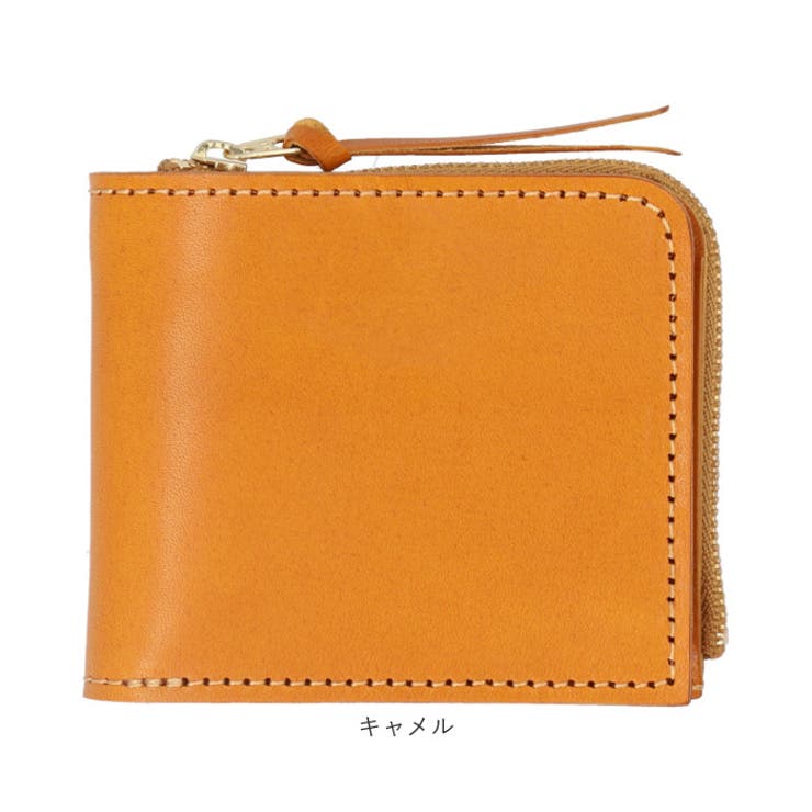 国産本革 栃木レザー 二つ折り財布[品番：BCYW0026899