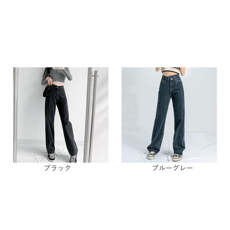 デニムパンツ ストレート レイヤード風 レディース おしゃれ | BACKYARD FAMILY | 詳細画像19 