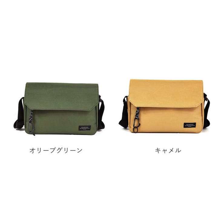 オリーブグリーン ショルダーバッグ フラップ付き（シンプル