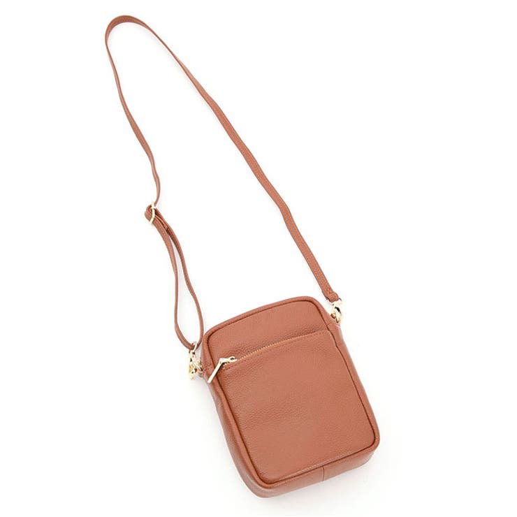 COOCO シュリンクレザー縦型ミニショルダーバッグ[品番