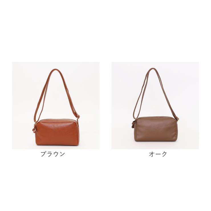 COOCO シュリンクレザー横型2層ショルダーバッグ[品番