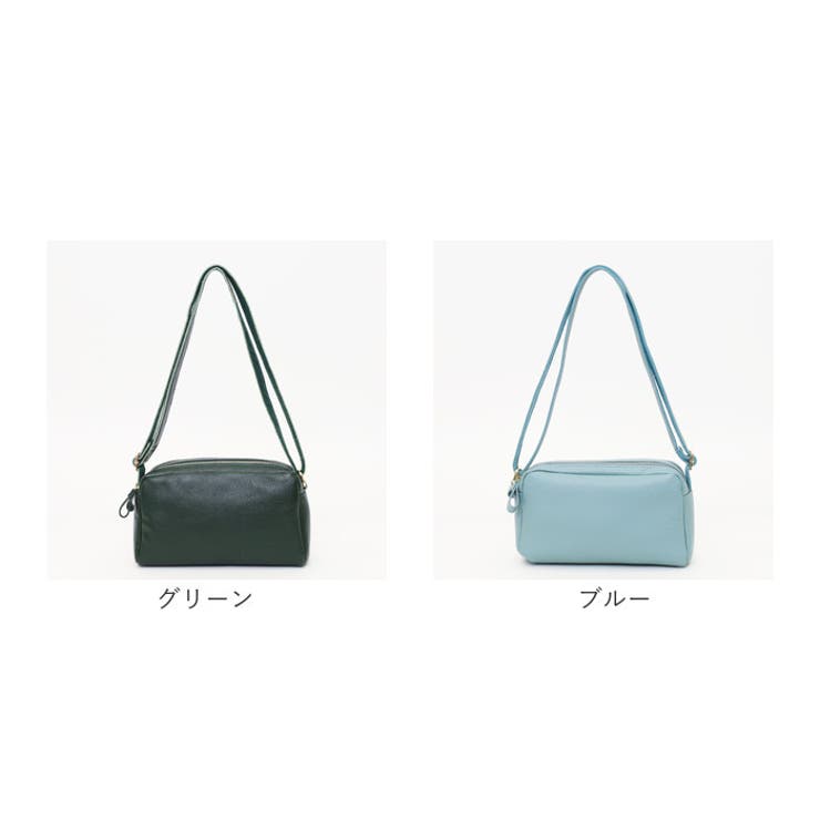 COOCO シュリンクレザー横型2層ショルダーバッグ[品番