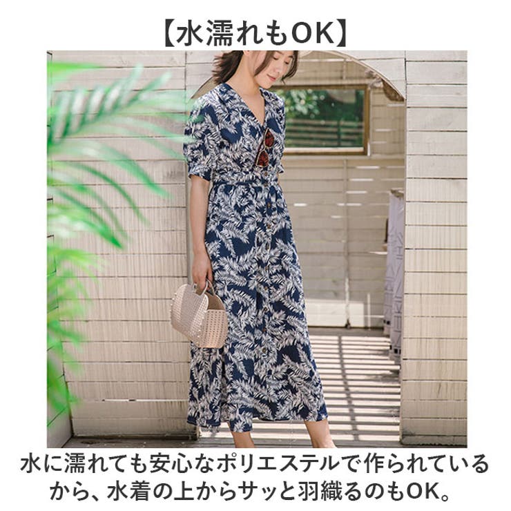 親子ペア ワンピース アロハシャツ 水着[品番：BCYW0030266