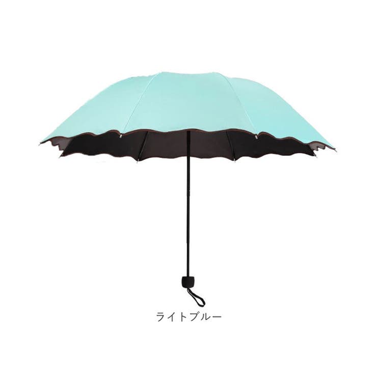 折りたたみ傘 8本骨 濡れると花が浮かぶ晴雨兼用[品番