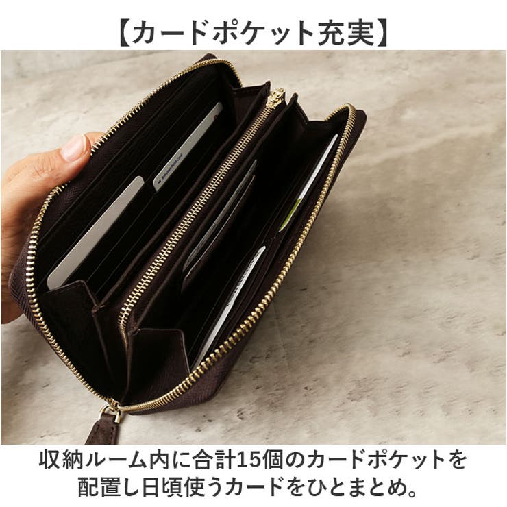 ★セール♪★BCBGMAXAZRIA ブラックフェザーガウン★ BEAMZSQUARE カーボンレザーラウンドF長財布[品番:BCYW0029162