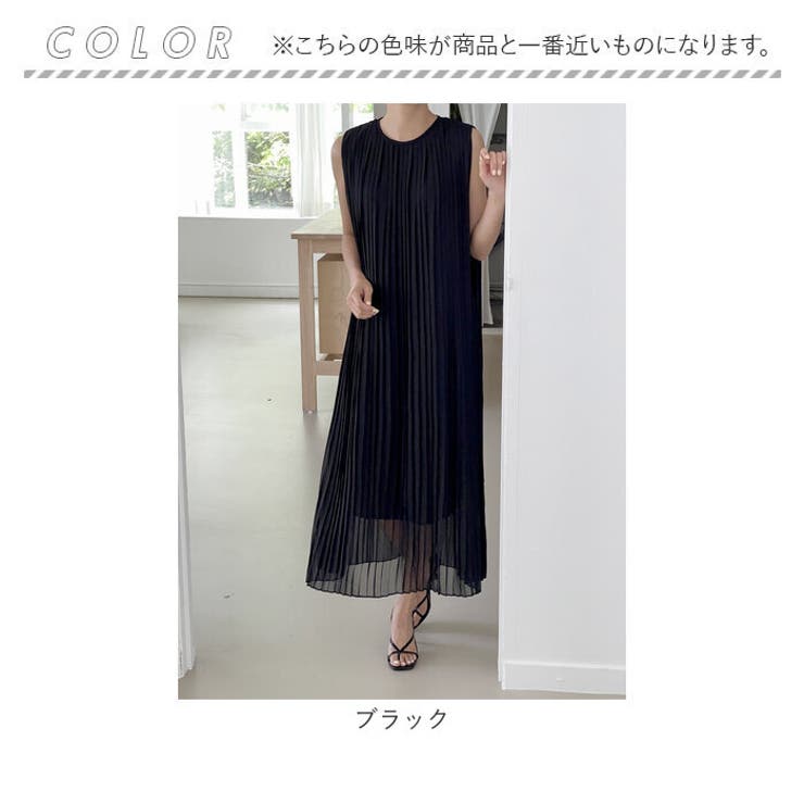 プリーツノースリーブワンピース[品番：BCYW0029525]｜BACKYARD FAMILY