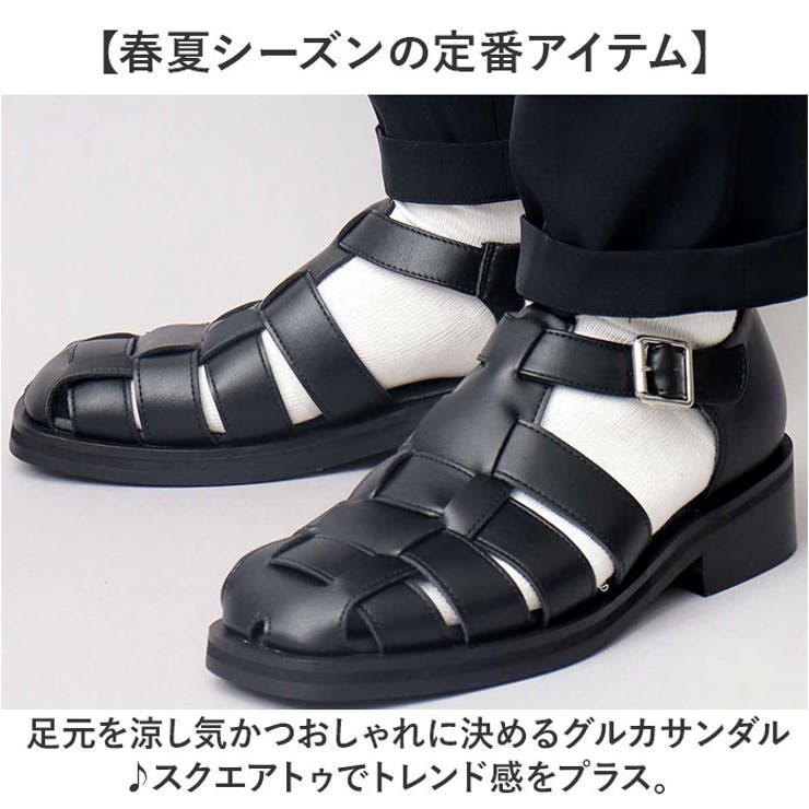 glabella SQUARE TOE GURKHA SANDALS | BACKYARD FAMILY | 詳細画像3 