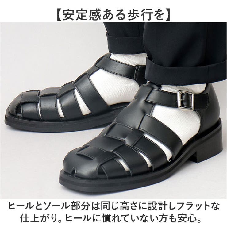 glabella SQUARE TOE GURKHA SANDALS | BACKYARD FAMILY | 詳細画像5 