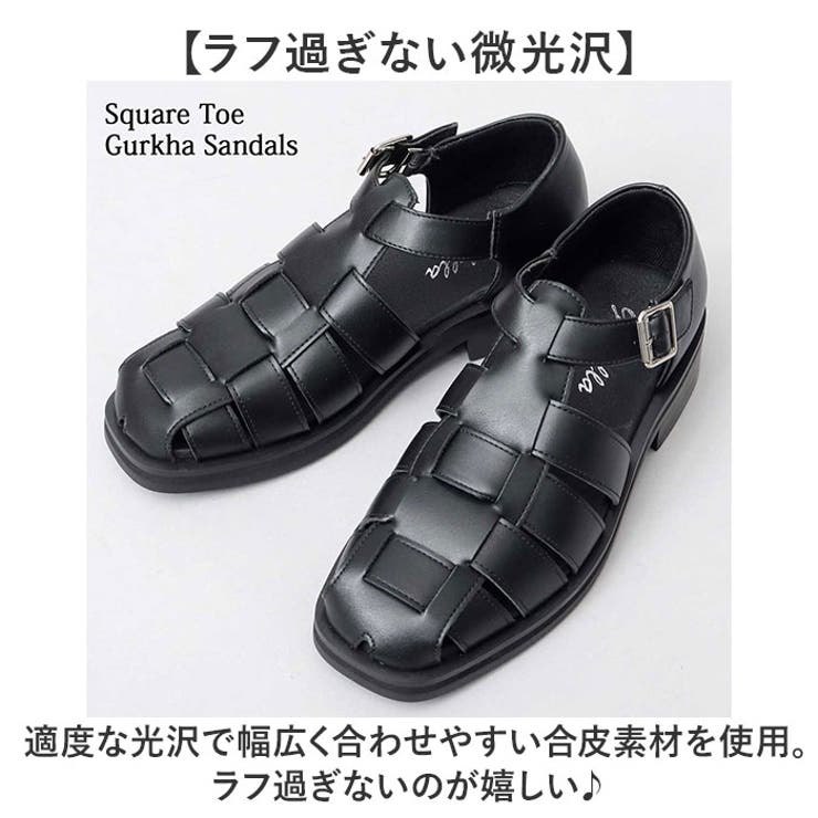 glabella SQUARE TOE GURKHA SANDALS | BACKYARD FAMILY | 詳細画像6 