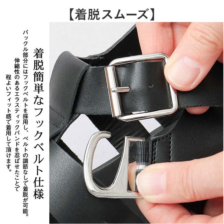 glabella SQUARE TOE GURKHA SANDALS | BACKYARD FAMILY | 詳細画像9 