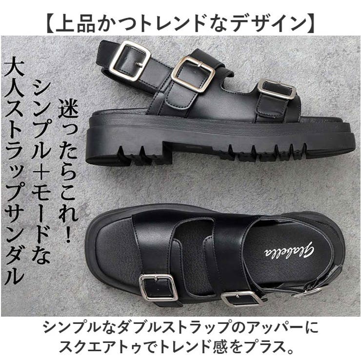 glabella SQUARE TOE STRAP SANDALS | BACKYARD FAMILY | 詳細画像3 