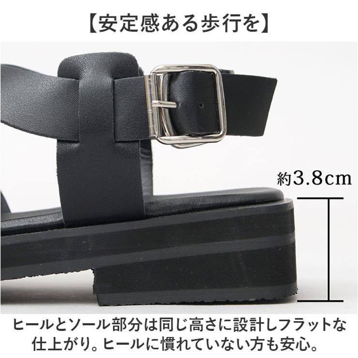 glabella SQOUARE TOE STRAP SANDALS | BACKYARD FAMILY | 詳細画像5 