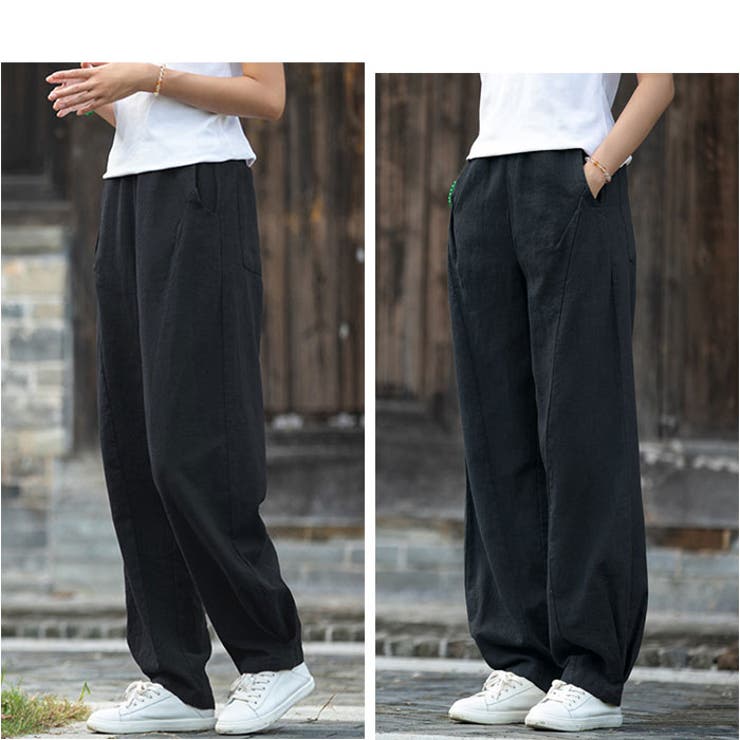 納得できる割引 着痩せバルーンパンツ コットンリネン[品番：BCYW0030383 Mサイズ