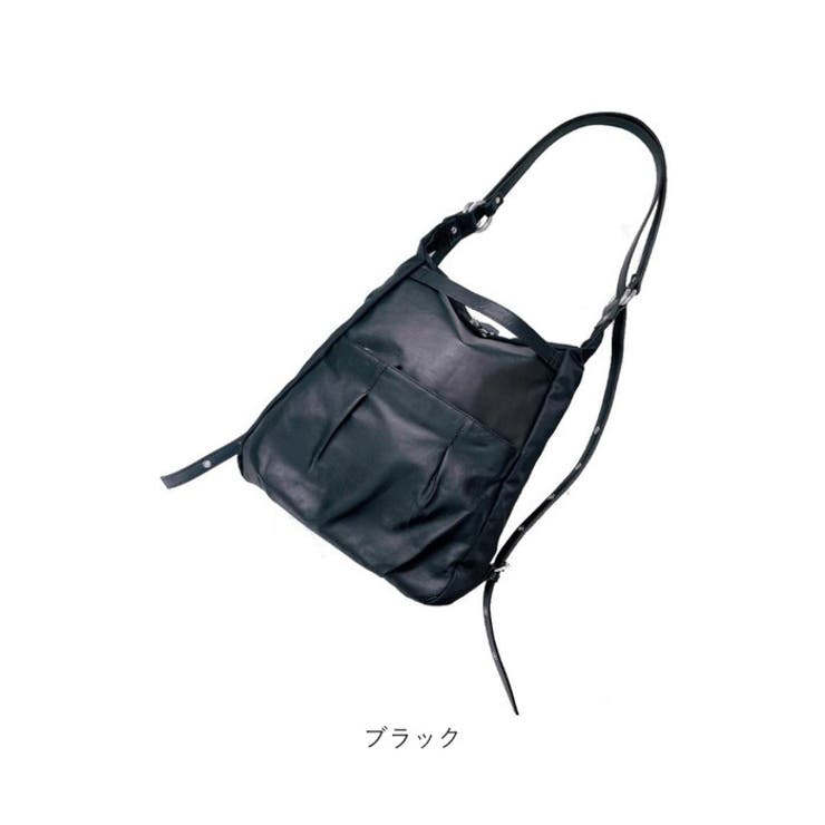 リュックに早変わり 2WAYラムレザーバッグ リュック[品番
