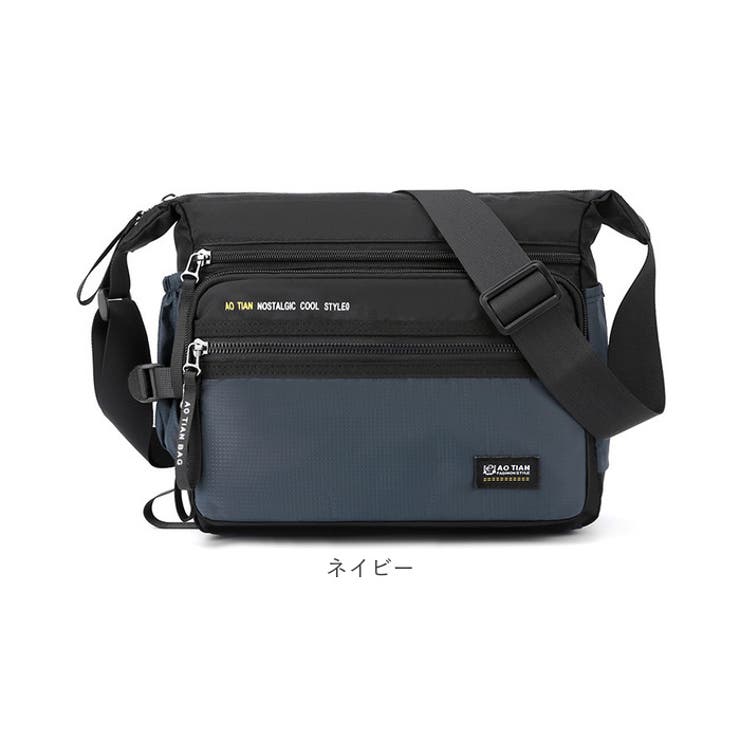j*p様 新品 HARDY ブラック キャンバスショルダーバッグ ネイビー 布バ ショルダーバッグ メンズ 斜めがけ[品番：BCYW0030901