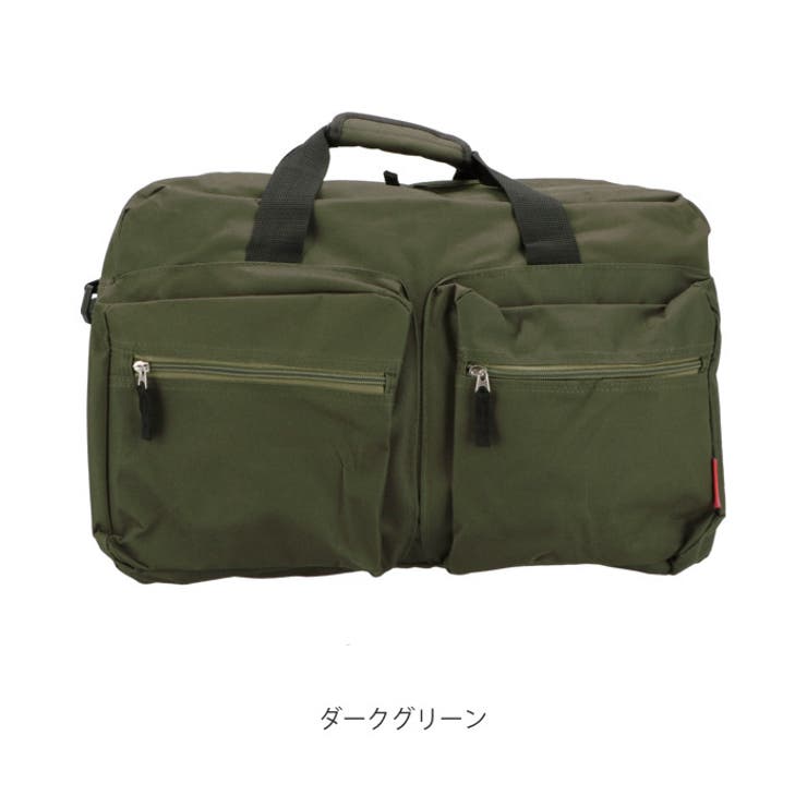 ダークグリーンチェック ボストンバッグ ボストンバッグ/ダークグリーン/