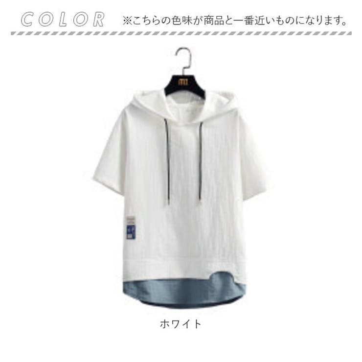 楽天市場】全4色 メンズ 半袖パーカー フード付き 薄手 Tシャツ