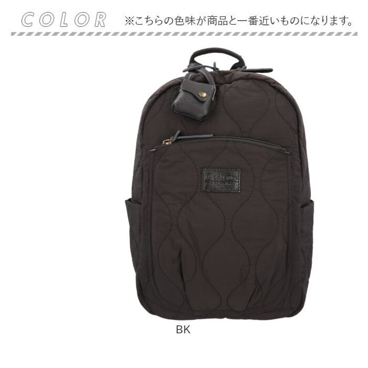 トリートユアセルフ　ブラック キルティング リュック toleur ナイロンキルティングリュック[品番：BCYW0032249