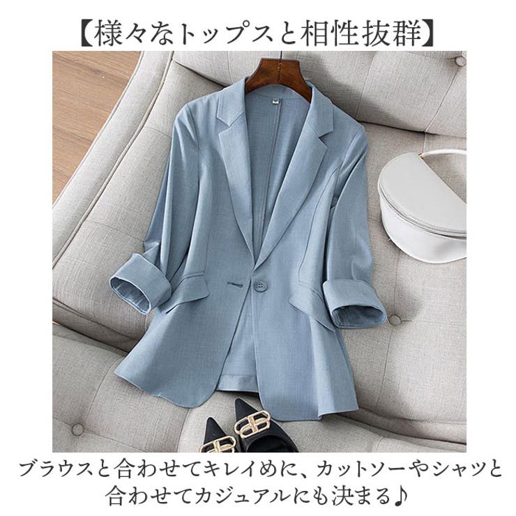 アシンメトリーラッフルボウタイブラウス／長袖／ウォッシャブル