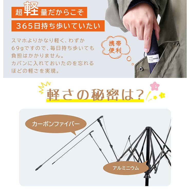 pocket 超軽量カーボン雨傘 50 | BACKYARD FAMILY | 詳細画像14 