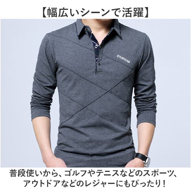 Champion ゴルフ 長袖ポロシャツ XL グレー Champion チャンピオン ゴルフ ガゼット 長袖 ポロシャツ ウェア