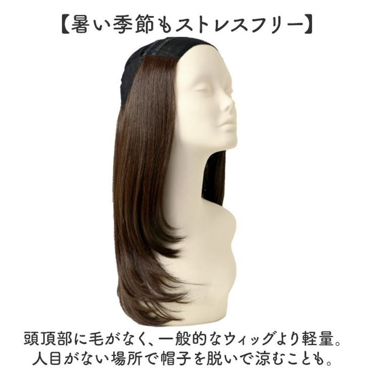 プリシラ アンダー帽子ウィッグ ミディアムストレート BO-22