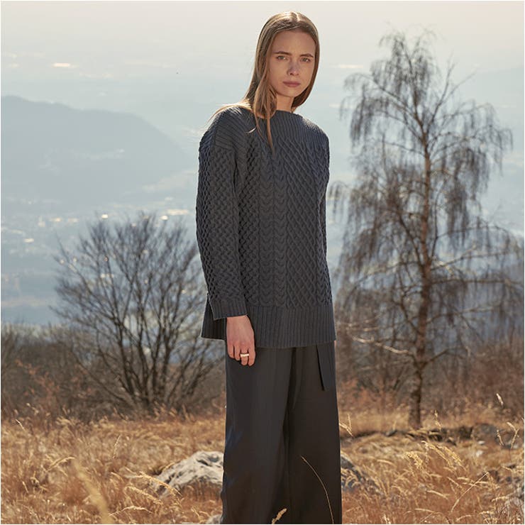 ボードネックケーブルニット | BACKYARD FAMILY | 詳細画像3 