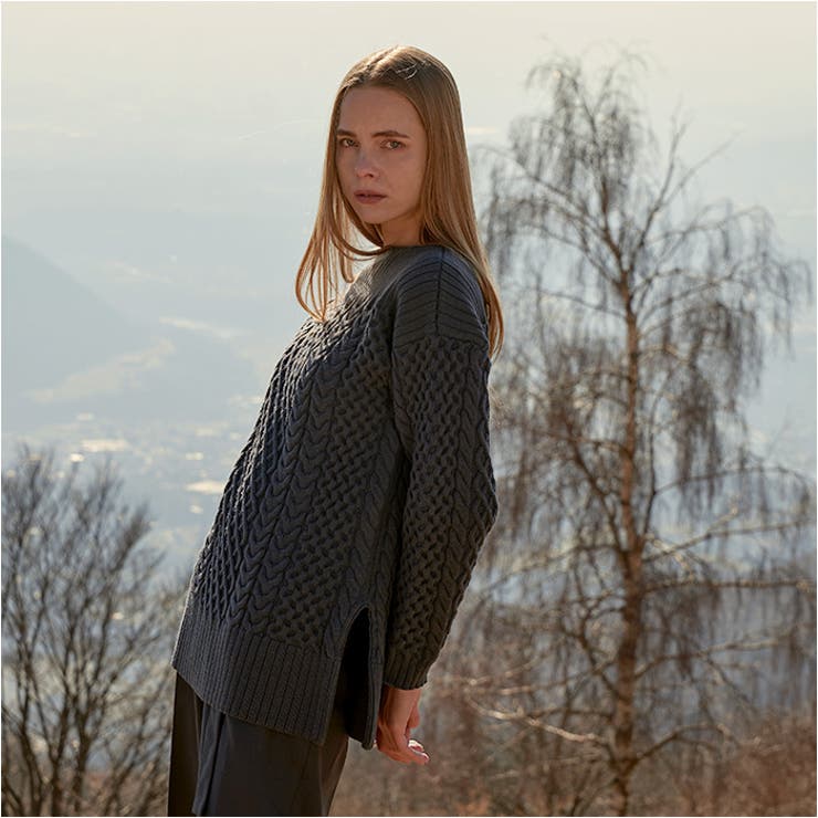 ボードネックケーブルニット | BACKYARD FAMILY | 詳細画像4 