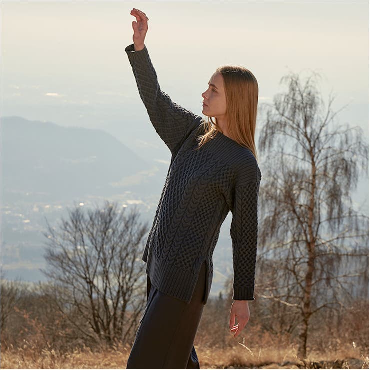 ボードネックケーブルニット | BACKYARD FAMILY | 詳細画像5 