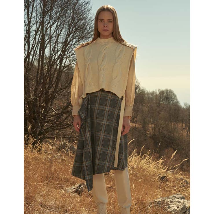 フリンジチェックスカート | BACKYARD FAMILY | 詳細画像2 