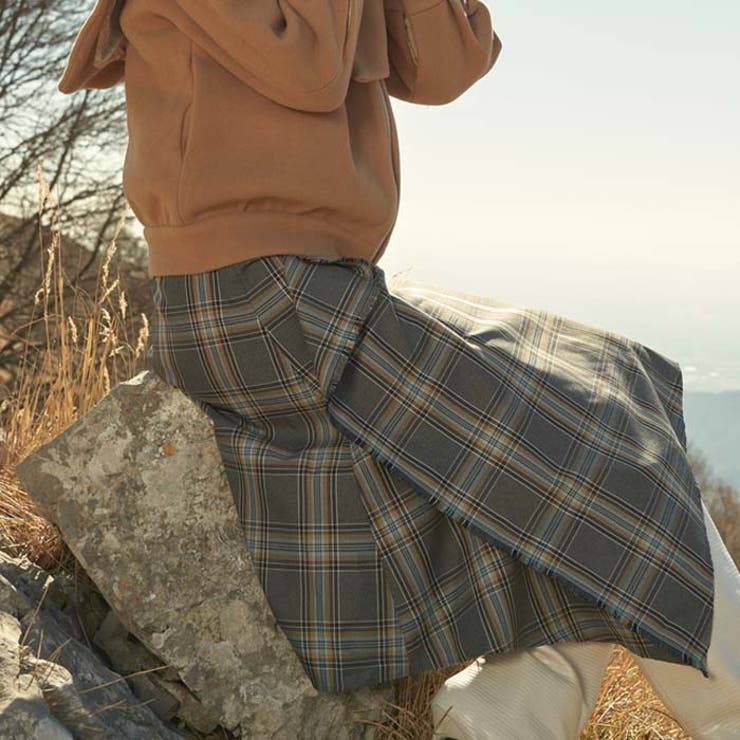 フリンジチェックスカート | BACKYARD FAMILY | 詳細画像4 