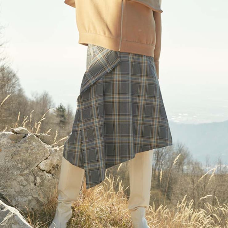 フリンジチェックスカート | BACKYARD FAMILY | 詳細画像5 