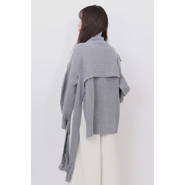 フリンジマフラーニット | BACKYARD FAMILY | 詳細画像7 