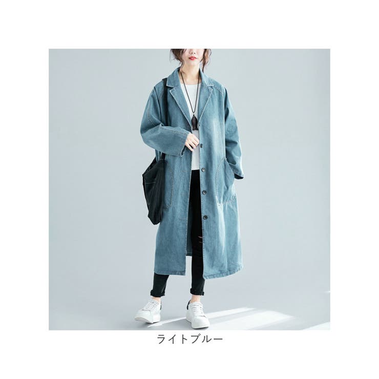 美品】th TARO HORIUCHI ロングコート デニム メンズ