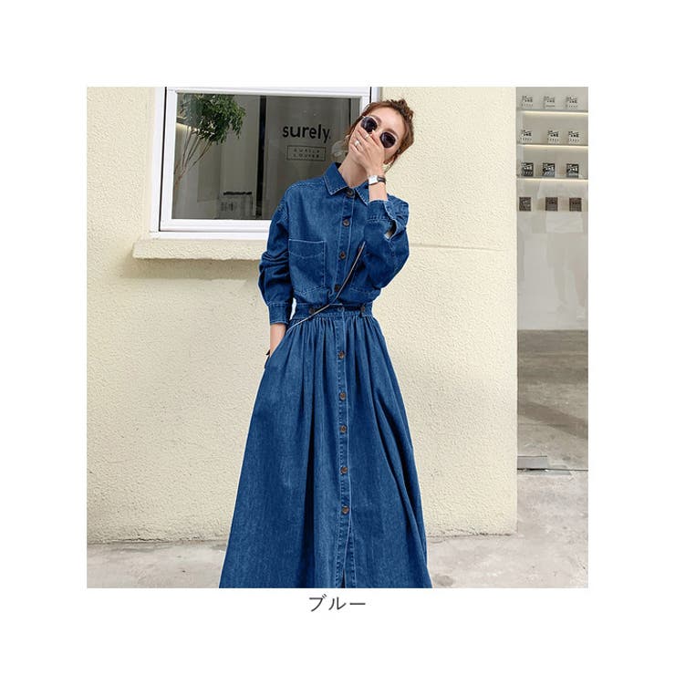 非常に高い品質 デニムシャツロングワンピース[品番：BCYW0032724]｜BACKYARD Sサイズ