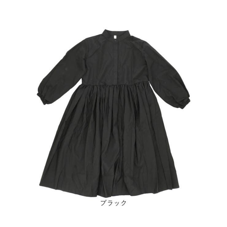 23AW ✨ BEARDSLEY 背中フリルシャツワンピース　ロング　ブラック 23AW ✨ BEARDSLEY 背中フリルシャツワンピース ロング ブラック