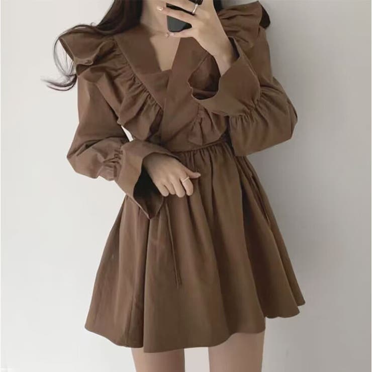 カシュクールワンピース フリル | BACKYARD FAMILY | 詳細画像9 