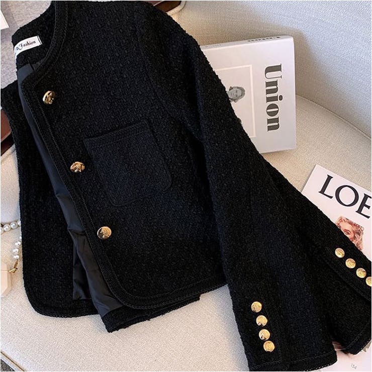 ツイードジャケット ノーカラージャケット レディース | BACKYARD FAMILY | 詳細画像10 