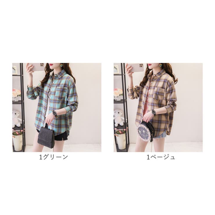 チェックシャツ