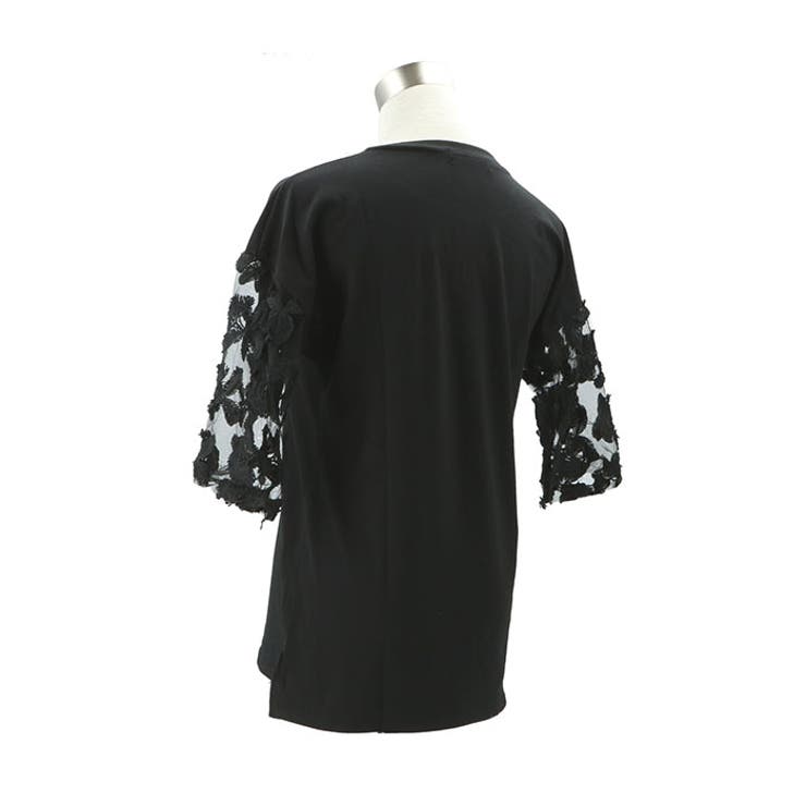 花柄刺繍レース七分袖Tシャツ | BACKYARD FAMILY | 詳細画像8 