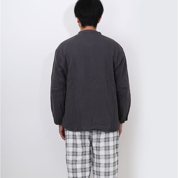 パジャマ ガーゼ メンズ 長袖 オールシーズン | BACKYARD FAMILY | 詳細画像4 