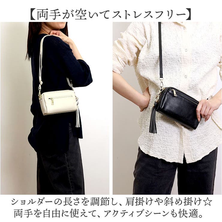 COOCO シュリンクレザー 横型ミニショルダーバッグ[品番
